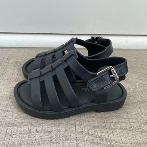 Mini Melissa baby black sandals. Sz 5.